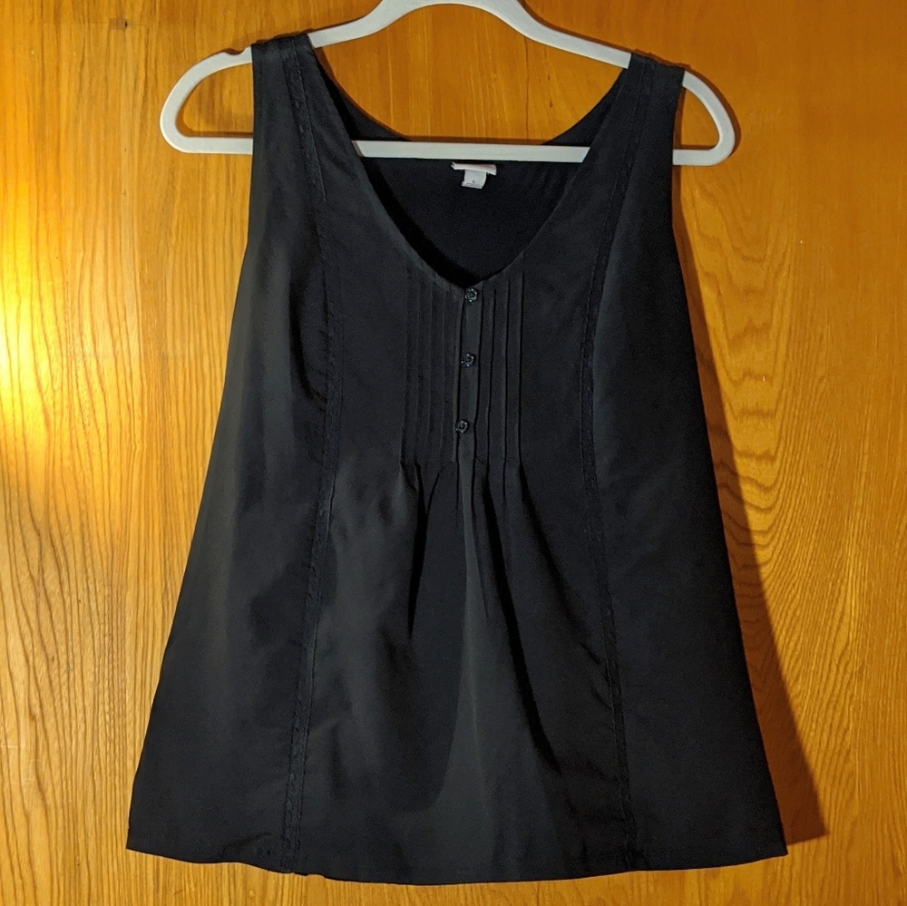 Merona Black 3/4 button down Tank